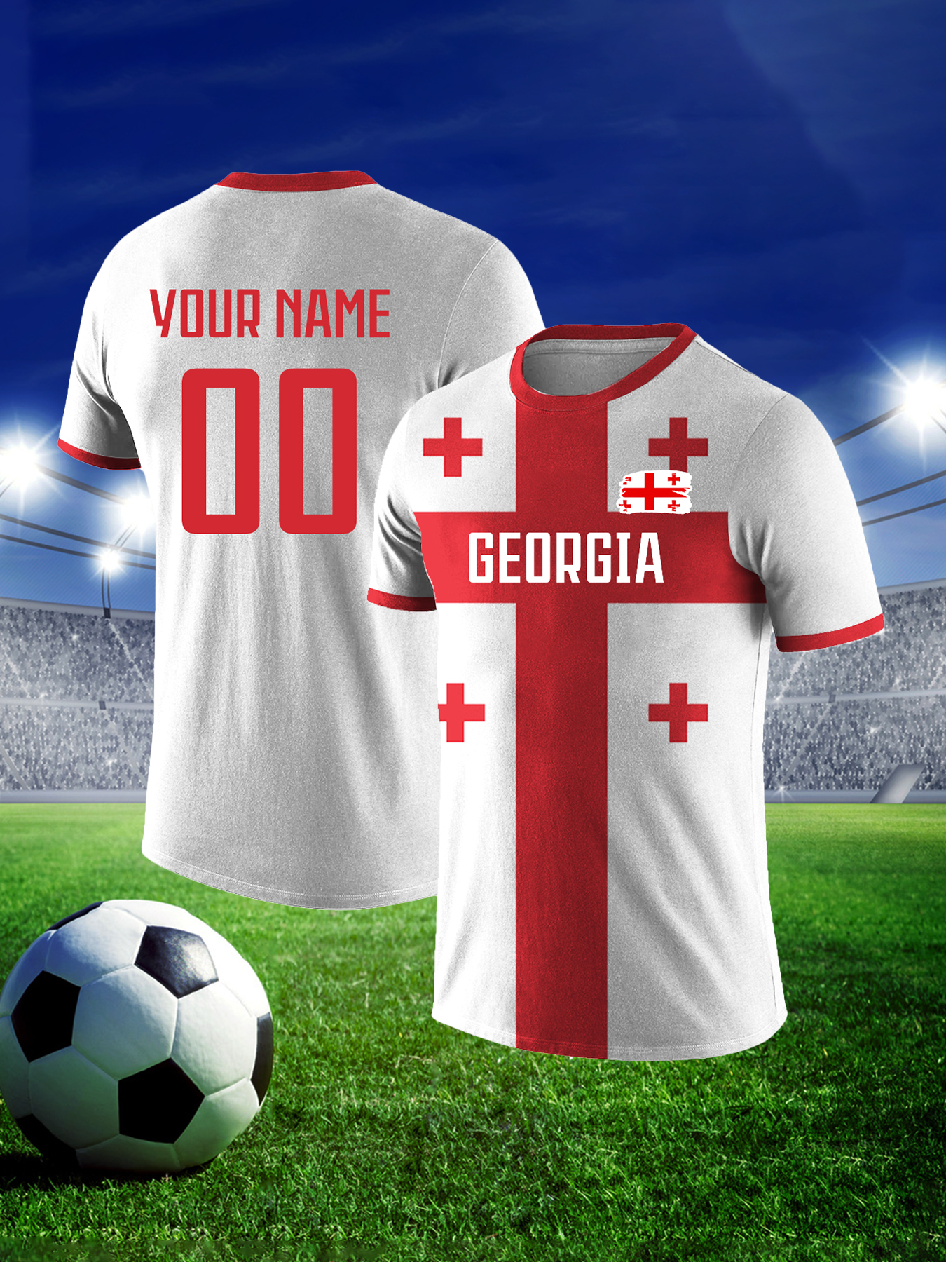 Mountain Biking Georgia - Customized Men's Georgia National Team Soccer