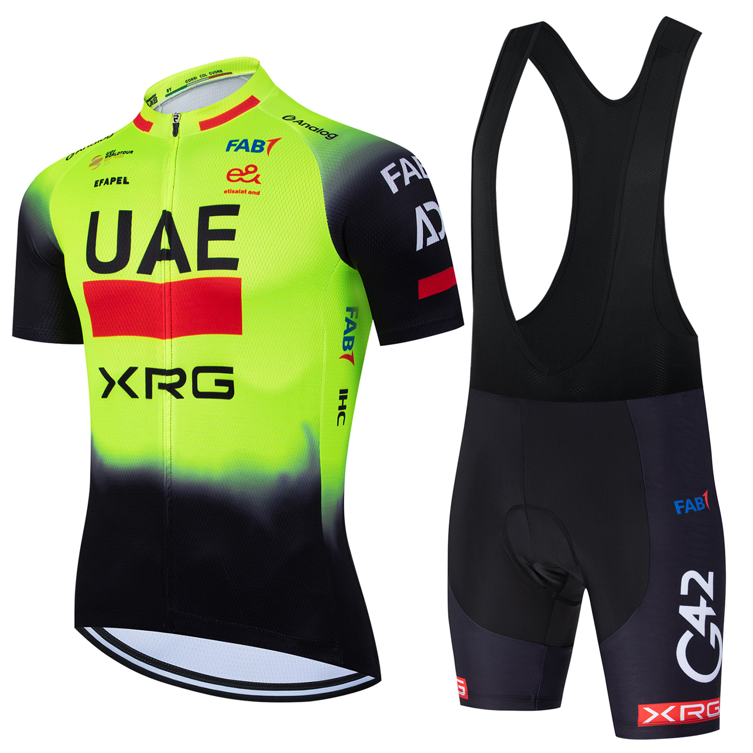Mountain Biking Pants - Fluorescent Yellow UAE Cycling Jersey Shorts