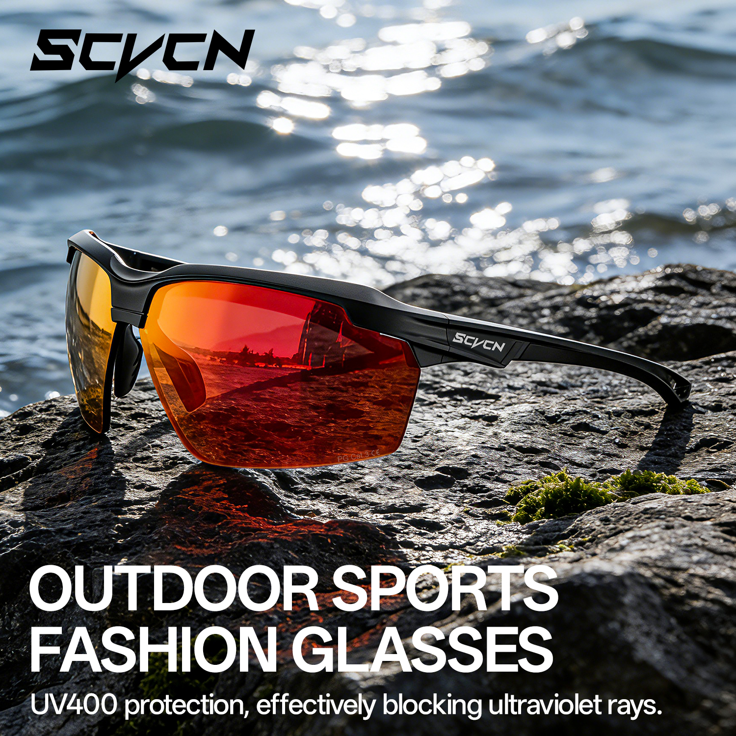 Mountain Biking Glasses - SCVCN Polarized Fishing Cycling Glasses Men