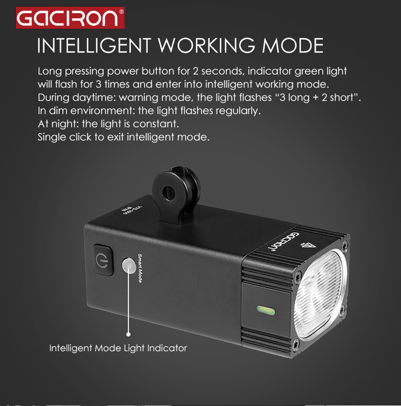 Gaciron Intelligent 500 Lumens - Mountain Biking Races incelemesi ve fiyatı