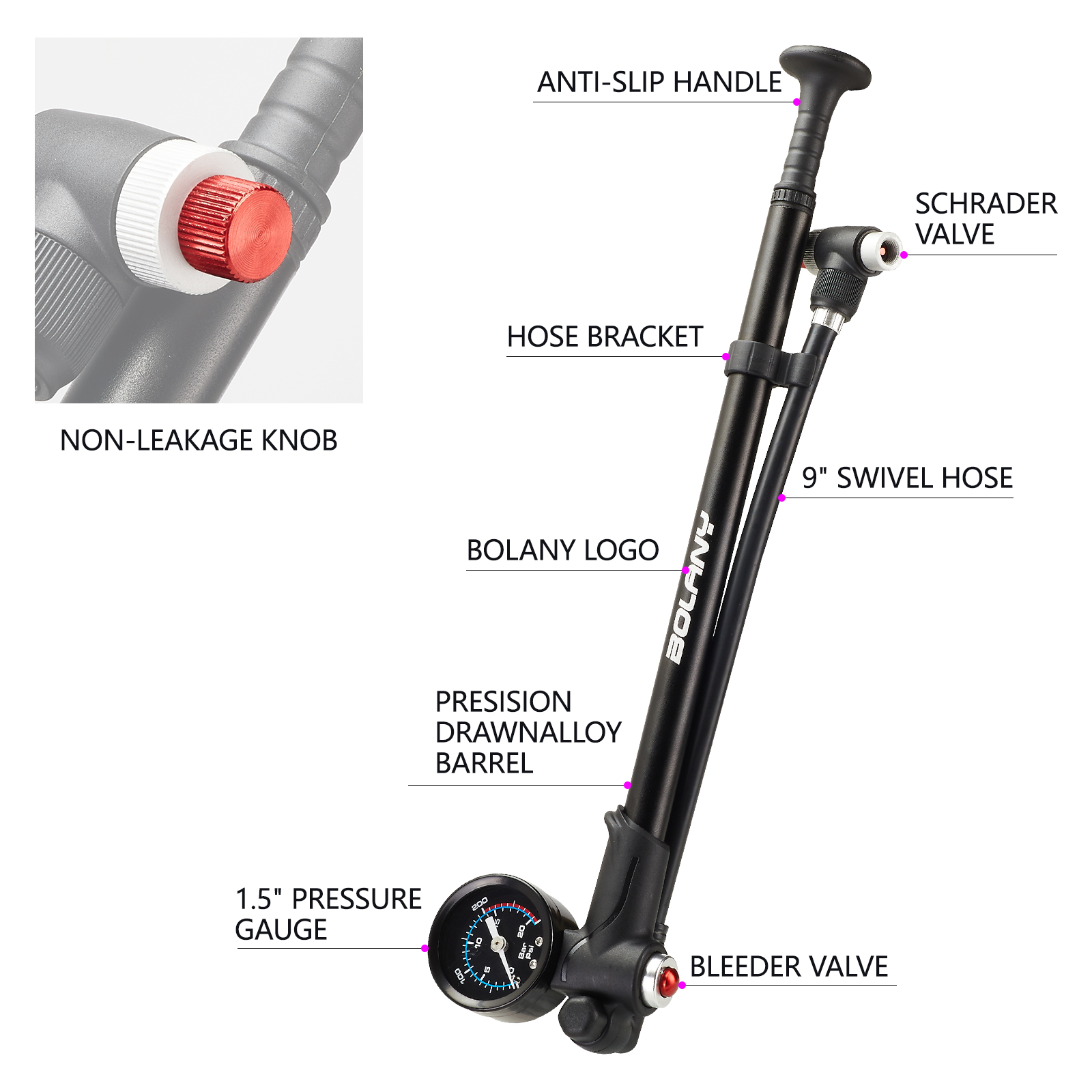 BOLANY Air Shock Pump for Bike - Shock Pump Suspension incelemesi ve fiyatı