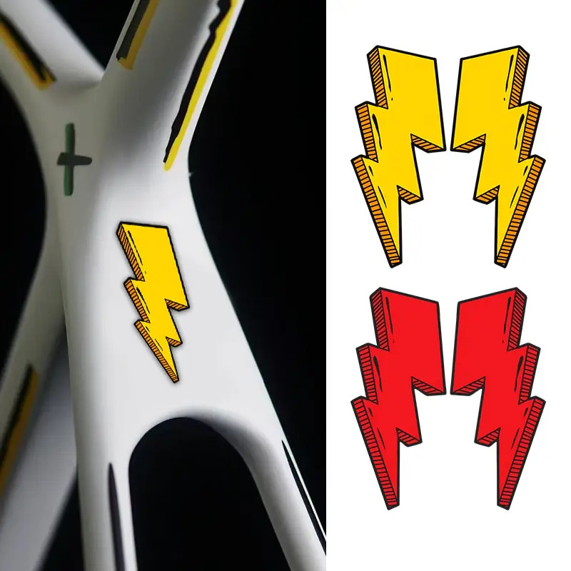 1pcs Lightning Stickers Bicycl - Mountain Biking Helmet incelemesi ve fiyatı