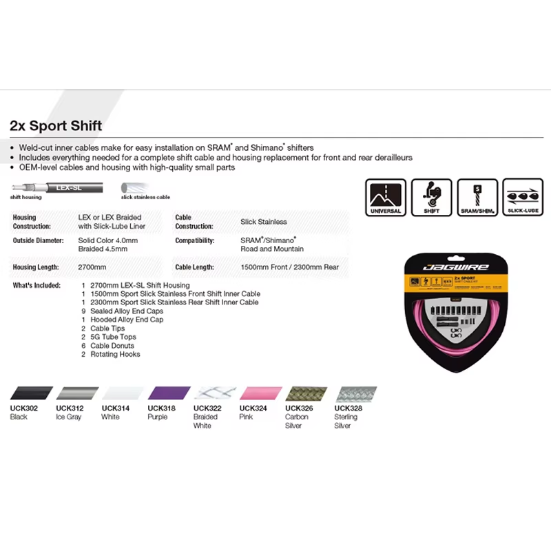 JAGWIRE 2x Sport Shift Cable F - Mountain Biking Sport incelemesi ve fiyatı