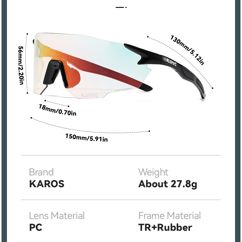 KAROS Photochromic Cycling Gla - Mountain Biking Glasses incelemesi ve fiyatı