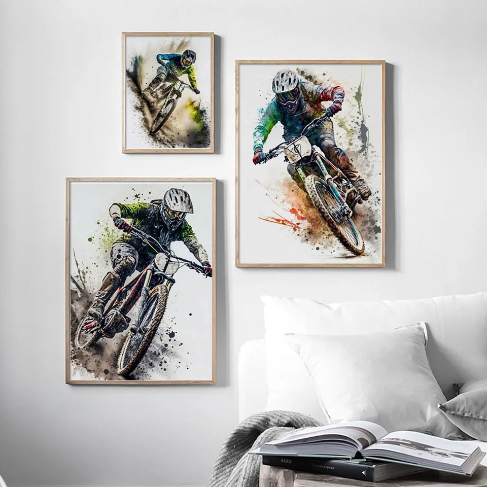 Mountain Bike Sports Wall Art  - Picture Of Mountain Biking incelemesi ve fiyatı